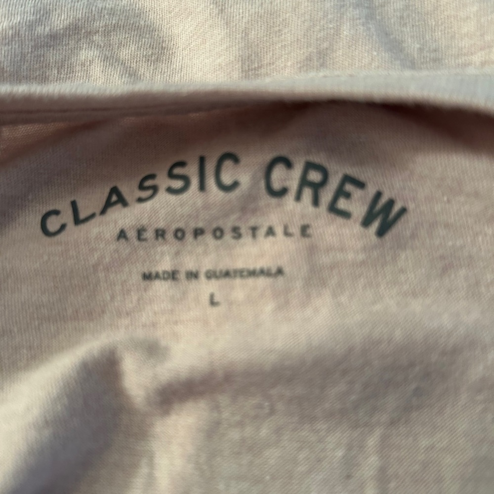 Aeropostale adorable French bulldog logo tee shirt size L - Picture 2 of 3